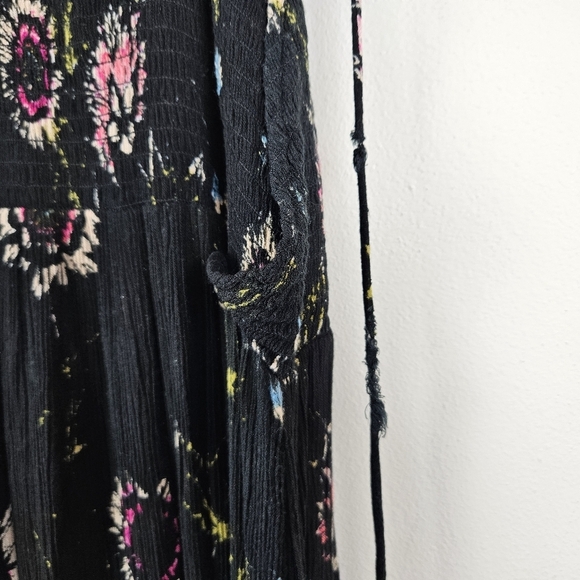 Free People Garden Party Maxi in Black Combo Size Small Boho Vacation Summer - Picture 11 of 11